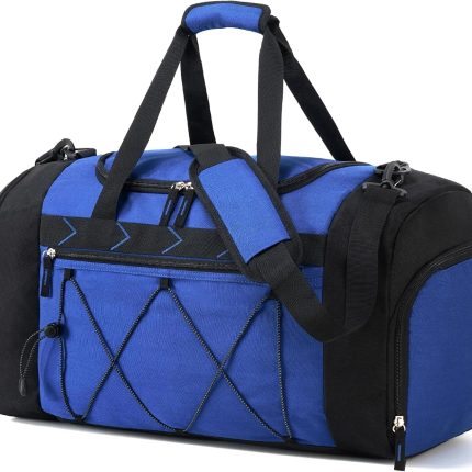 Gym Bag for Men - 21 Inches Duffle Bag for Travel Water-resistant Travel Bag with Shoe Compartment Wet Pocket Duffel Bag for Gym Sports Travel Weekender Overnight - Blue