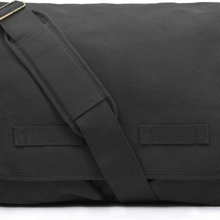 Classic Vintage Messenger Bag - Original Heavyweight Cotton Canvas Shoulder Bag with Upgraded Features